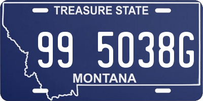 MT license plate 995038G