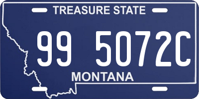 MT license plate 995072C