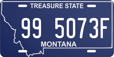 MT license plate 995073F