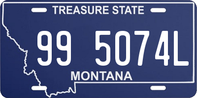 MT license plate 995074L