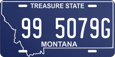 MT license plate 995079G