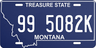 MT license plate 995082K