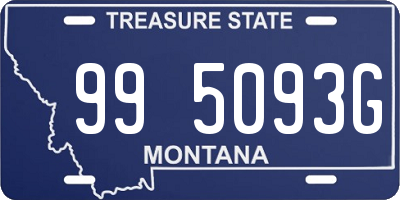 MT license plate 995093G