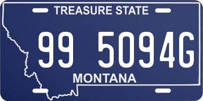 MT license plate 995094G