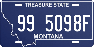 MT license plate 995098F