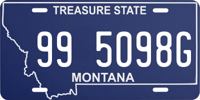 MT license plate 995098G