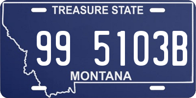 MT license plate 995103B