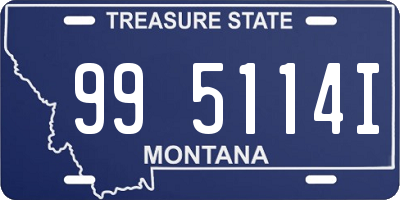 MT license plate 995114I