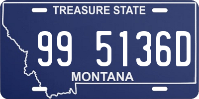 MT license plate 995136D