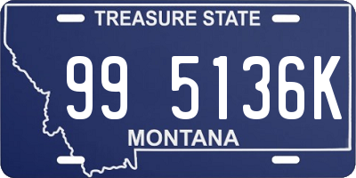 MT license plate 995136K