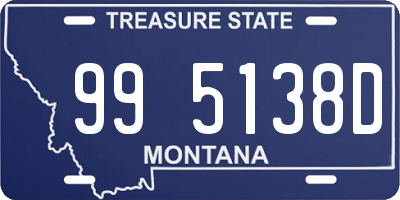 MT license plate 995138D