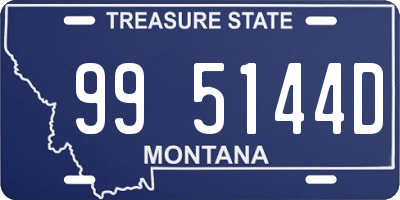 MT license plate 995144D