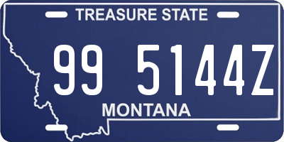 MT license plate 995144Z