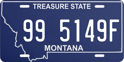 MT license plate 995149F