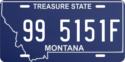 MT license plate 995151F