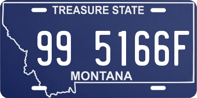 MT license plate 995166F