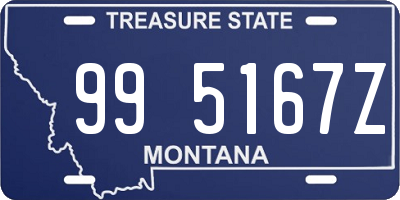 MT license plate 995167Z