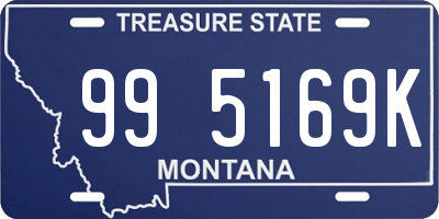 MT license plate 995169K