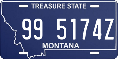 MT license plate 995174Z