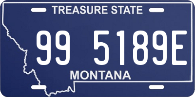 MT license plate 995189E