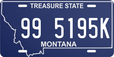 MT license plate 995195K