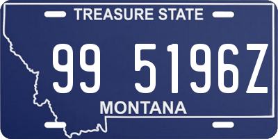 MT license plate 995196Z