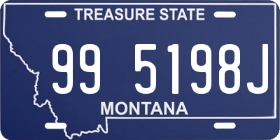 MT license plate 995198J