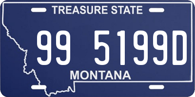 MT license plate 995199D