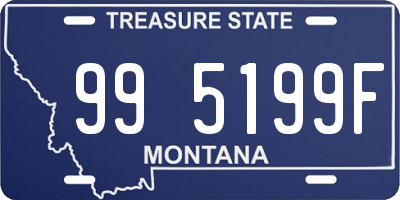 MT license plate 995199F