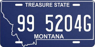 MT license plate 995204G