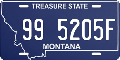 MT license plate 995205F