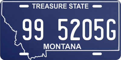 MT license plate 995205G