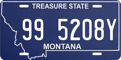 MT license plate 995208Y