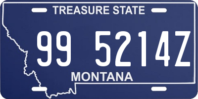 MT license plate 995214Z