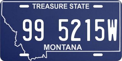 MT license plate 995215W