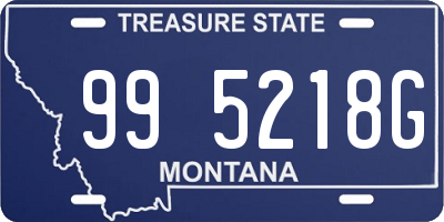 MT license plate 995218G