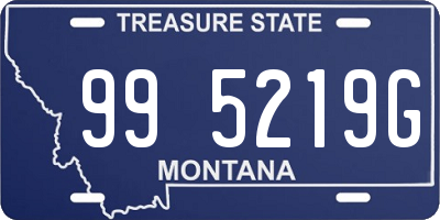 MT license plate 995219G