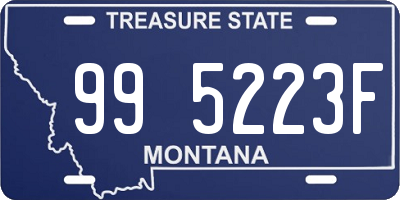MT license plate 995223F