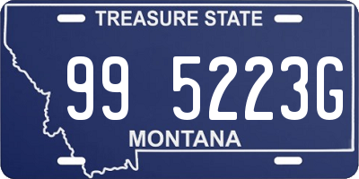 MT license plate 995223G