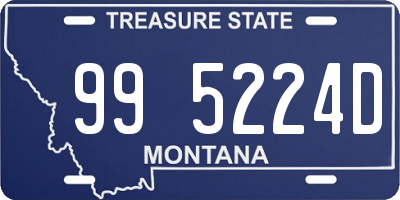 MT license plate 995224D