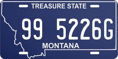 MT license plate 995226G