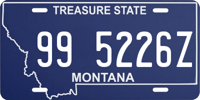 MT license plate 995226Z