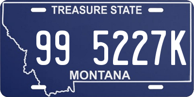 MT license plate 995227K