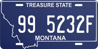 MT license plate 995232F