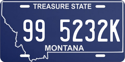 MT license plate 995232K
