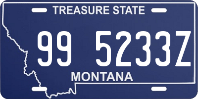 MT license plate 995233Z