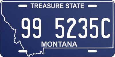 MT license plate 995235C