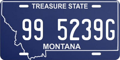 MT license plate 995239G