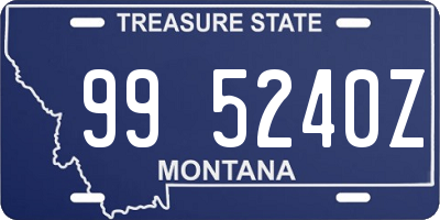 MT license plate 995240Z