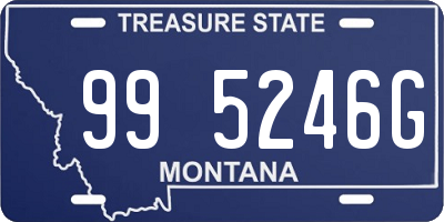 MT license plate 995246G